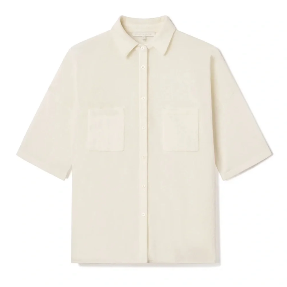 Naked Cashmere Rue Button-Up Cashmere Top - Picture 2 of 3